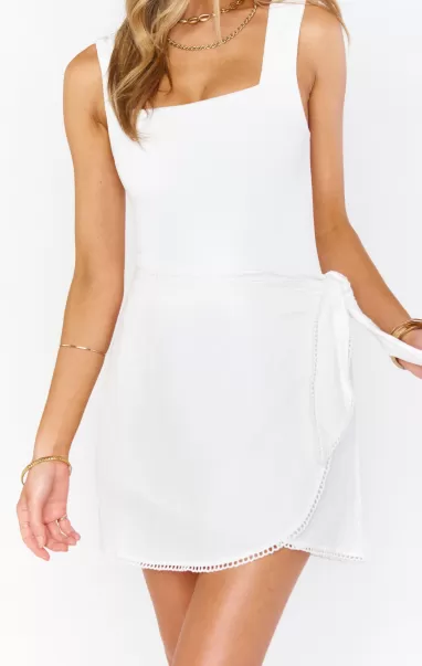 Iva Wrap Skirt - White Linen Show Me Your Mumu Matching Sets Women